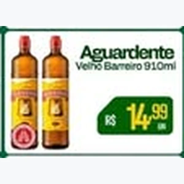 Recorte do encarte de Aguardente Velho Barreiro 910 ml