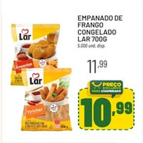Empanado de Frango Congelado Lar 700 g