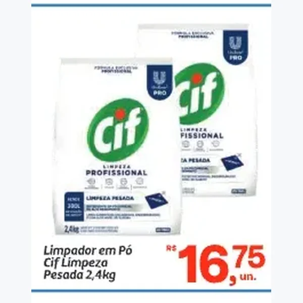 Recorte do encarte de Limpador em Pó Cif 2,4 kg