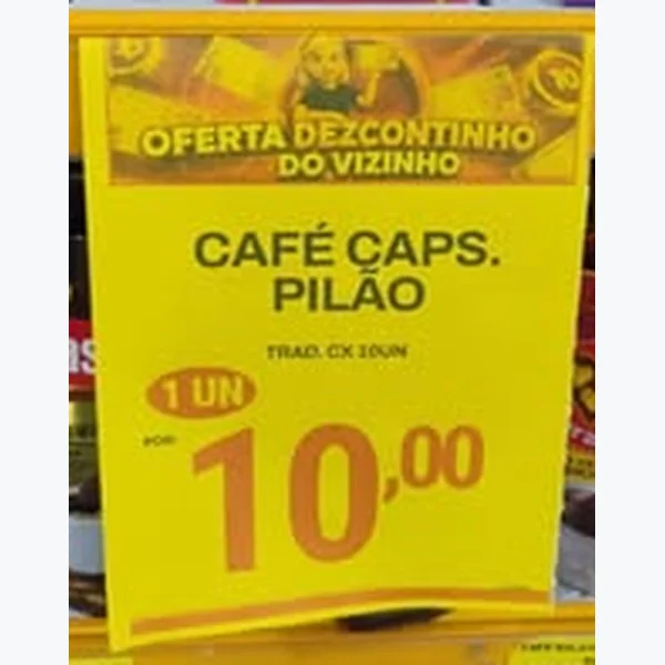 Recorte do encarte de Café em Cápsulas Tradicional Pilão 10 un