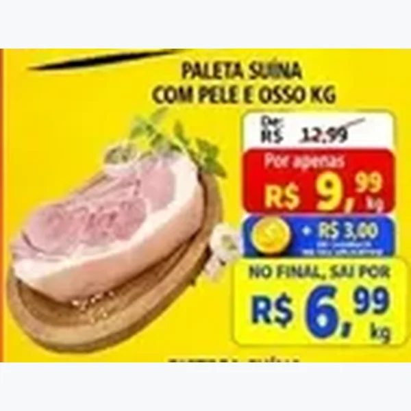 Recorte do encarte de Paleta com Pele e Osso Suína