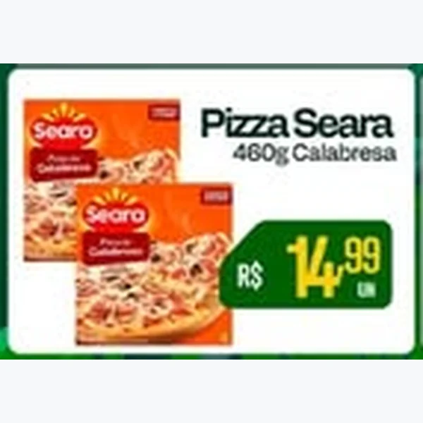Recorte do encarte de Pizza Calabresa Seara 460 g