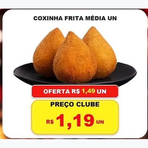 Recorte do encarte de Coxinha Frita Média
