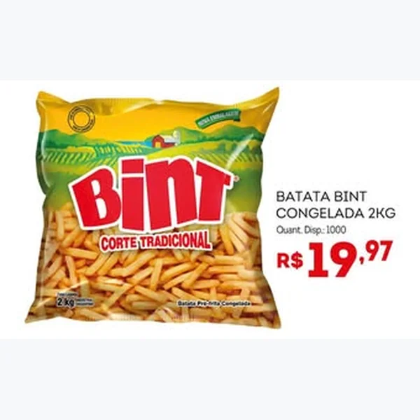 Batata Congelada Corte Tradicional Bint 2 kg