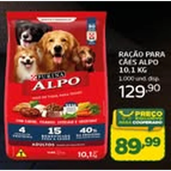 Recorte do encarte de Ração Alpo