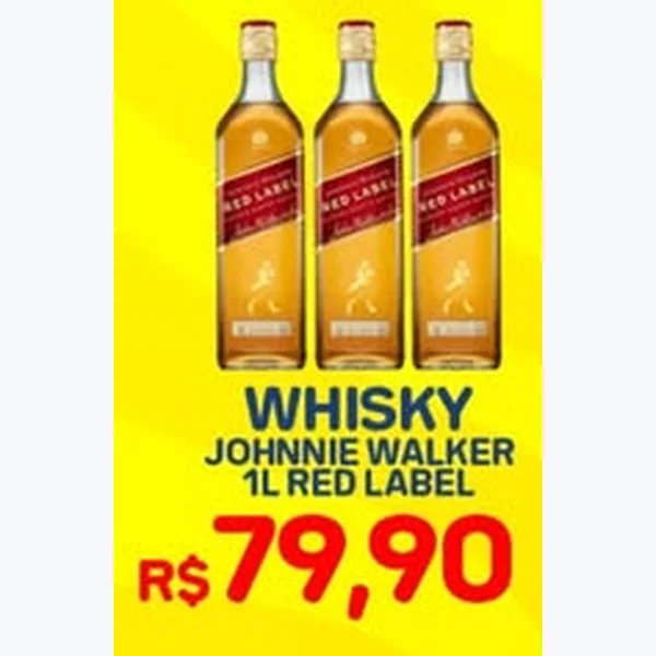 Recorte do encarte de Whisky Red Label Johnnie Walker 1 L