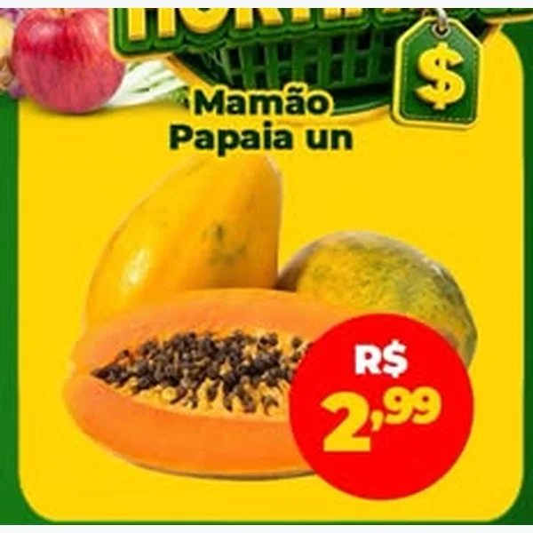 Recorte do encarte de Mamão Papaia