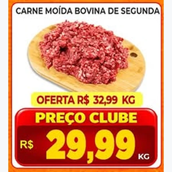 Recorte do encarte de Carne Moída Bovina de Segunda