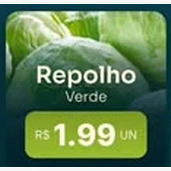 Recorte do encarte de Repolho Verde