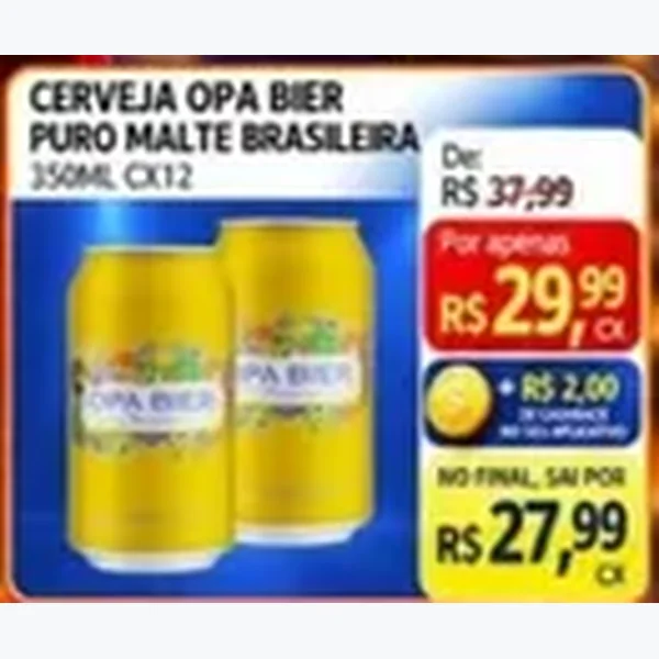 Cerveja Puro Malte Brasileira Opa Bier 12 un × 350 ml