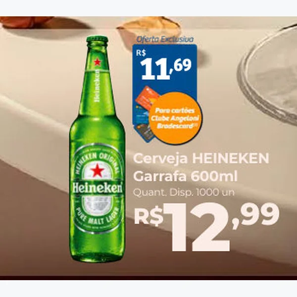 Recorte do encarte de Cerveja HEINEKEN 600 ml