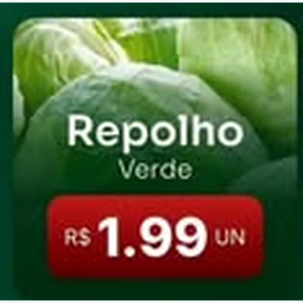 Recorte do encarte de Repolho Verde