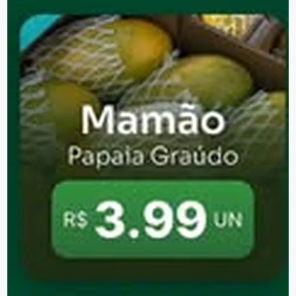 Recorte do encarte de Mamão Papaia