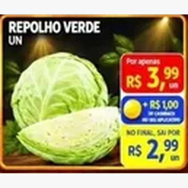 Recorte do encarte de Repolho Verde