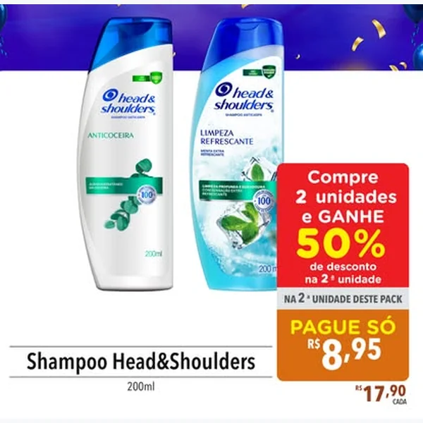 Shampoo Limpeza Refrescante Head & Shoulders 200 ml