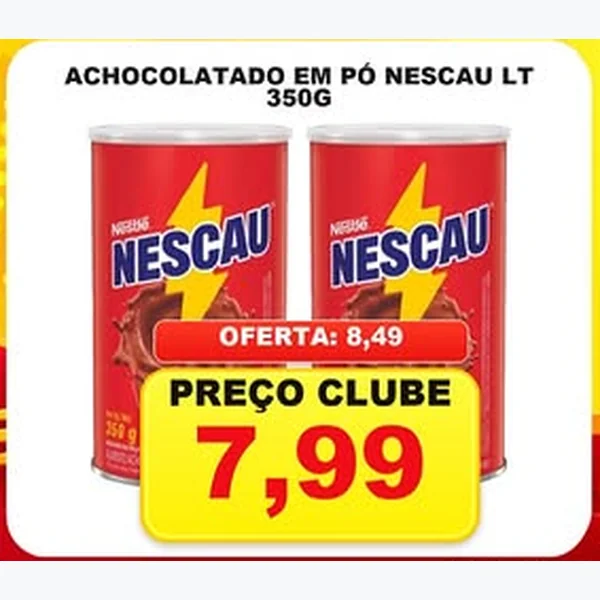 Recorte do encarte de Achocolatado em Pó Nescau 350 g