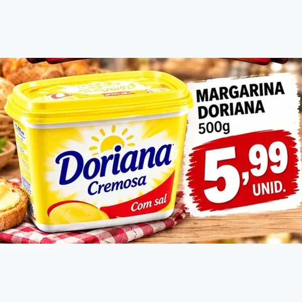 Margarina Cremosa com Sal Doriana 500 g