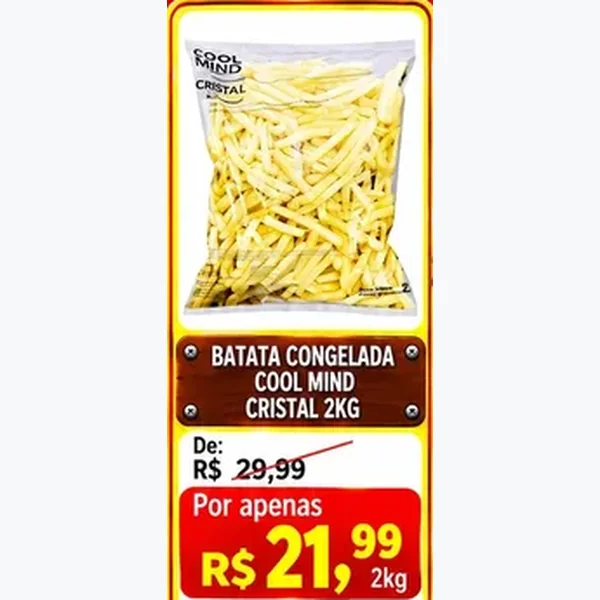 Recorte do encarte de Batata Congelada Cristal Cool Mind