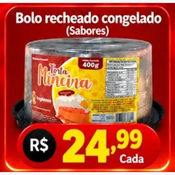 Bolo Recheado Congelado Inglese 400 g