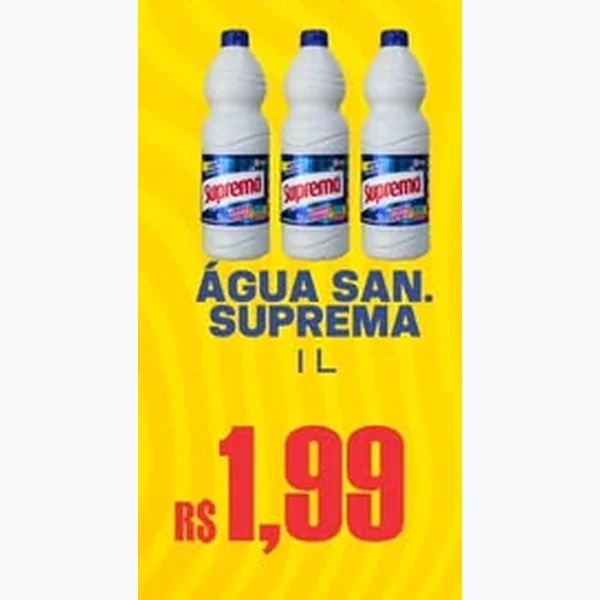 Recorte do encarte de Água Sanitária Suprema 1 L