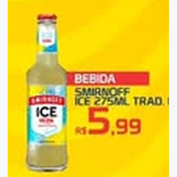 Recorte do encarte de Bebida Ice Smirnoff 275 ml