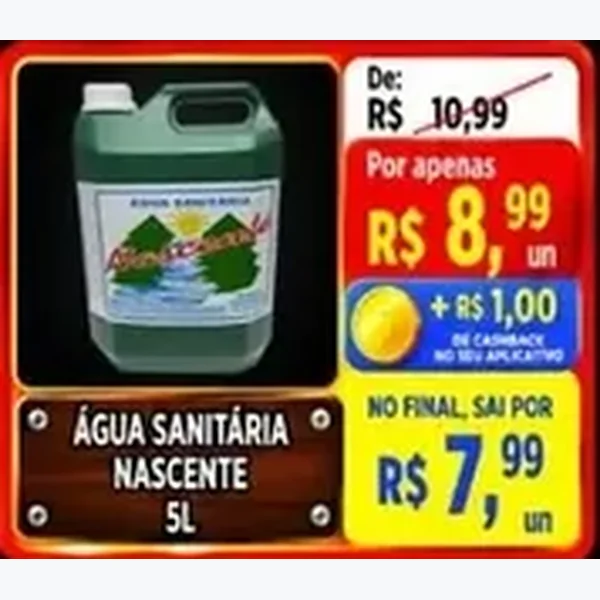 Água Sanitária Nascente 5 L