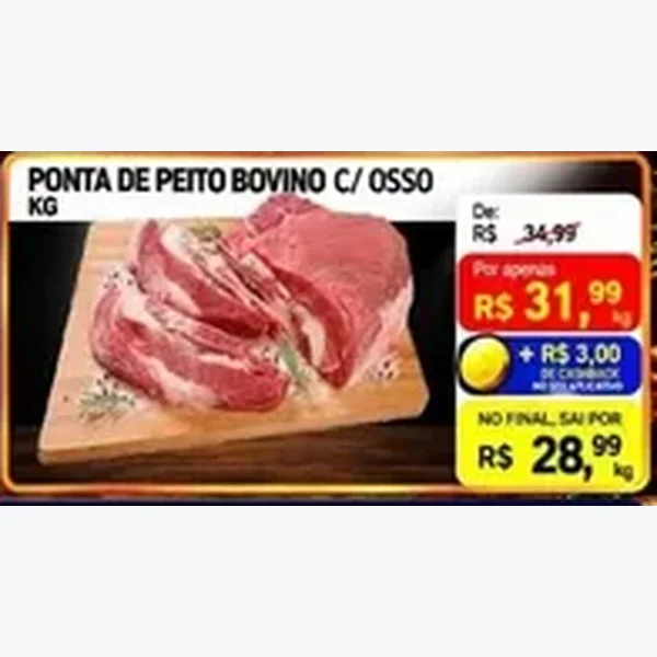 Ponta de Peito Bovino C/ Osso