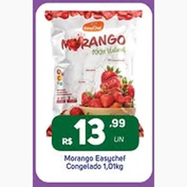 Recorte do encarte de Morango Congelado Easychef 1,01 kg