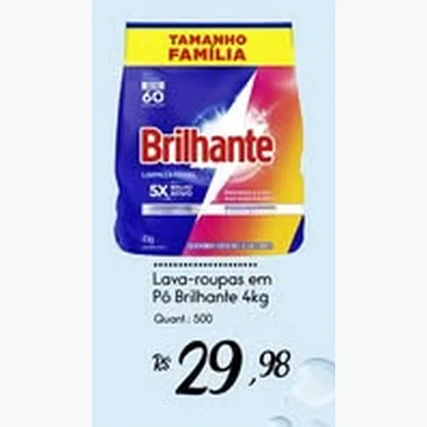 Lava-roupas em Pó Brilhante 4 kg