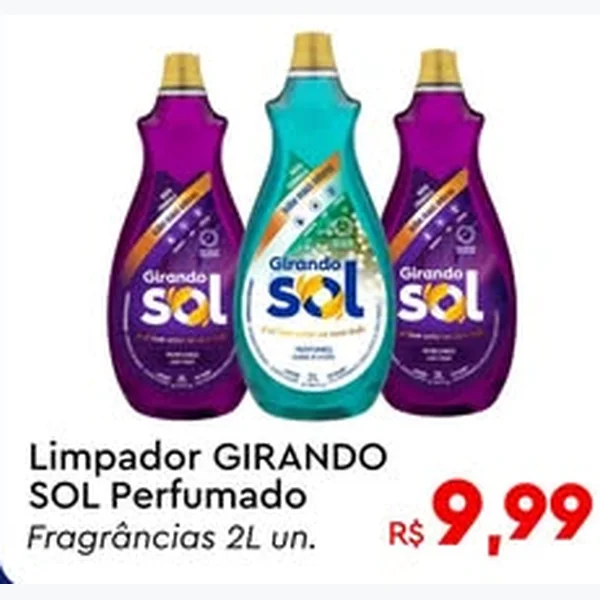 Recorte do encarte de Limpador Perfumado Girando Sol 2 L