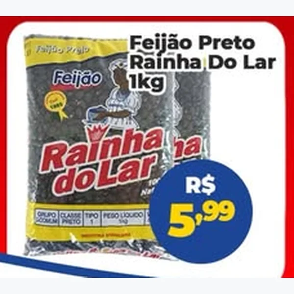 Recorte do encarte de Feijão Preto Rainha Do Lar 1 kg