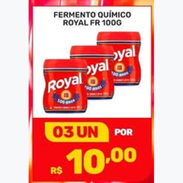 Recorte do encarte de Fermento Químico Royal 100 g