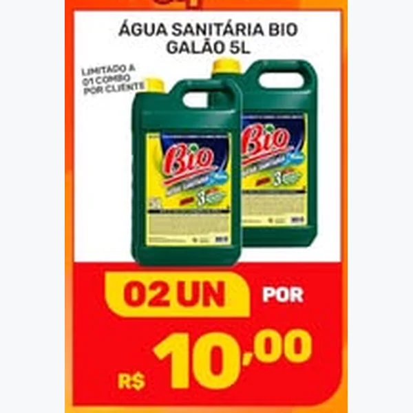 Recorte do encarte de Água Sanitária Bio 5 L
