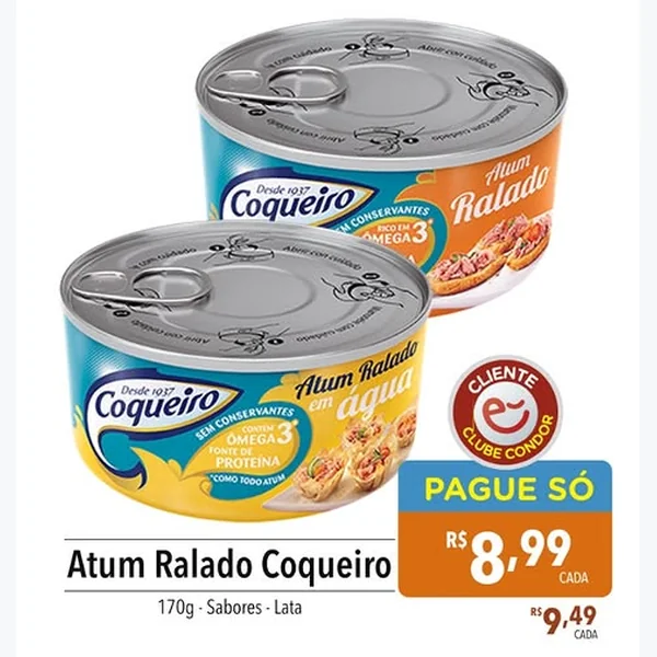 Atum Ralado Coqueiro 170 g