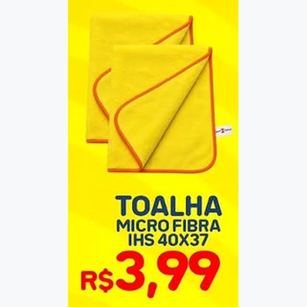 Recorte do encarte de Toalha Micro Fibra 40 un × 37 un