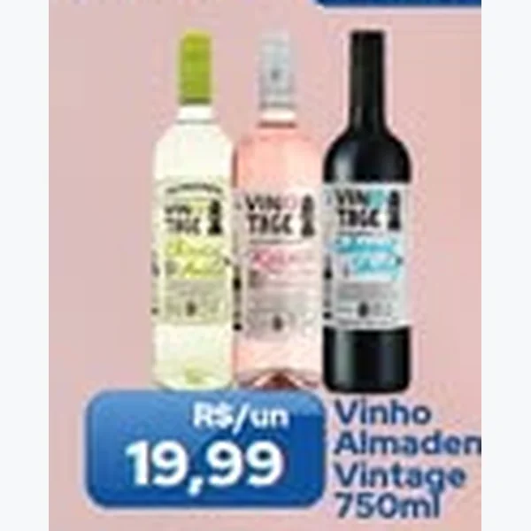 Recorte do encarte de Vinho Almaden Vintage 750 ml