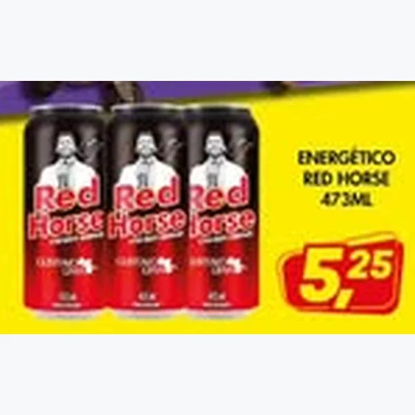 Recorte do encarte de Energético Red Horse 473 ml