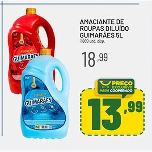 Amaciante de Roupas Diluído Guimarães 5 L