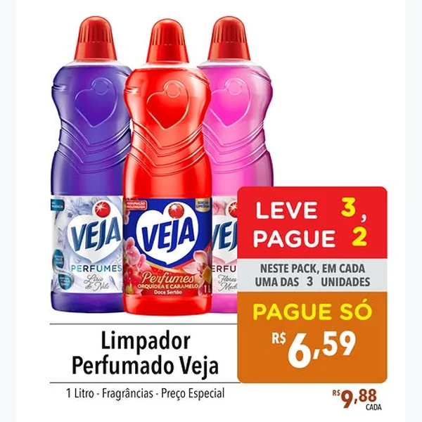 Limpador Perfumado Veja 1 L