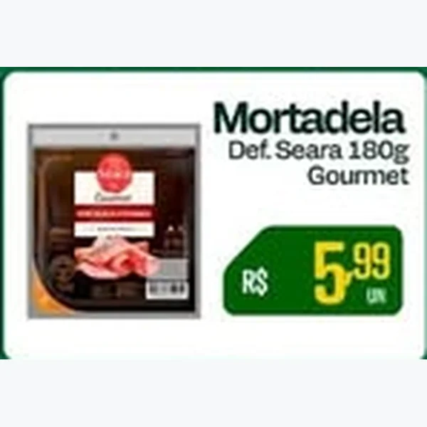 Recorte do encarte de Mortadela Defumada Seara 180 g