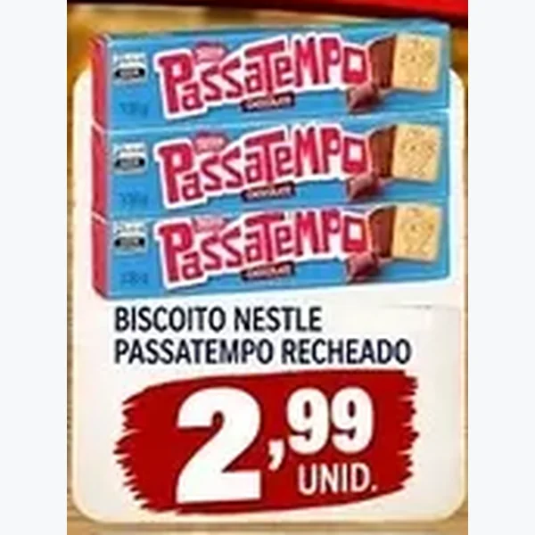 Recorte do encarte de Biscoito Recheado Nestlé Passatempo