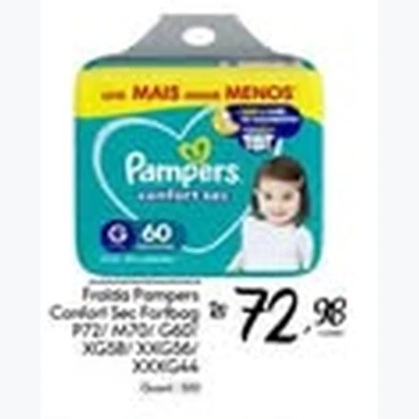 Recorte do encarte de Fralda Pampers Confort Sec