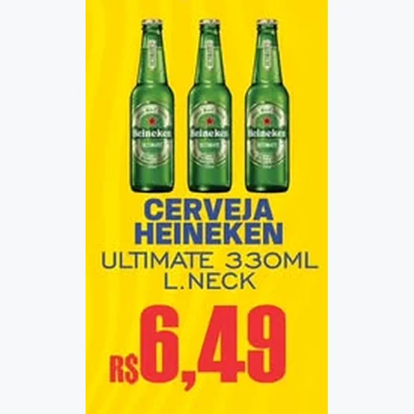 Recorte do encarte de Cerveja Ultimate L.neck Heineken 330 ml