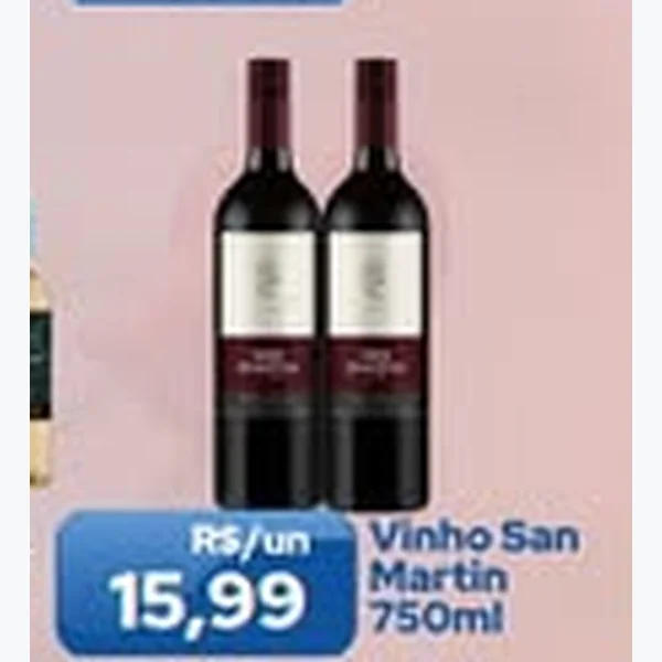 Recorte do encarte de Vinho San Martin 750 ml