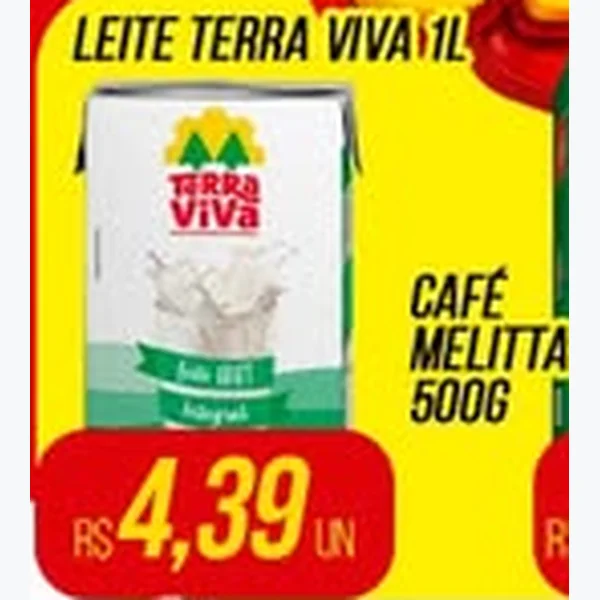 Recorte do encarte de Leite Terra Viva 1 L