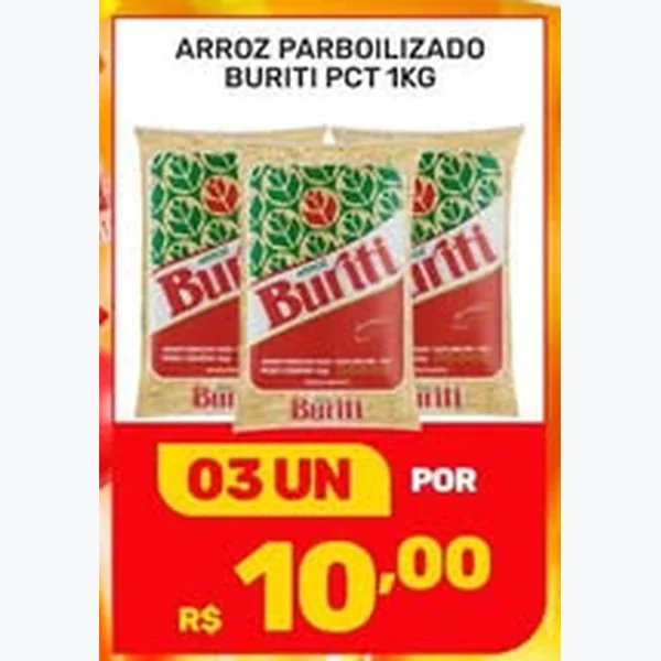Recorte do encarte de Arroz Parboilizado Buriti
