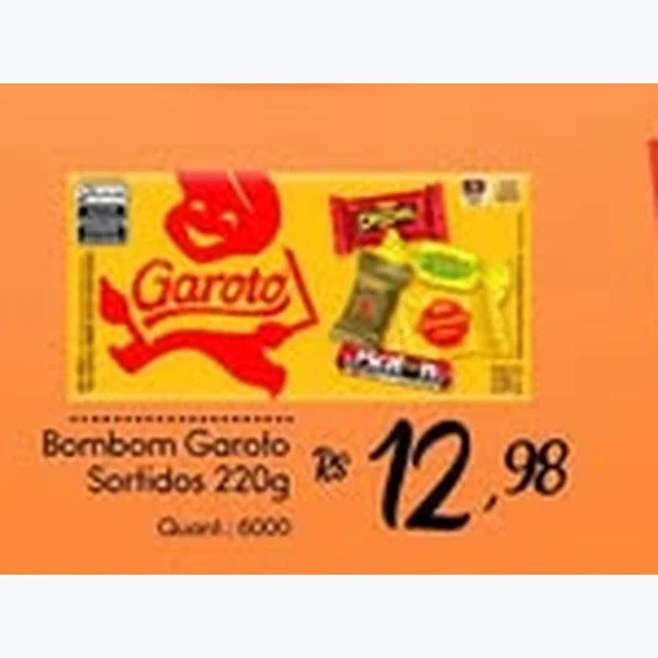 Recorte do encarte de Bombom Sortidos Garoto 220 g