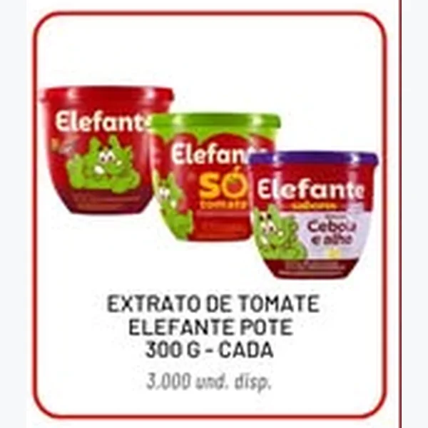 Recorte do encarte de Extrato de Tomate Elefante 300 g