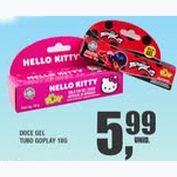 Recorte do encarte de Doce Gel Tubo Goplay 18 g