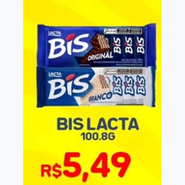 Recorte do encarte de Bis Lacta 100,8 g